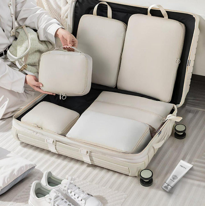Translation missing: en.6-Piece Waterproof Travel Storage Bags Organizer for Suitcase, Gray, Compatible with Travel and Vacation