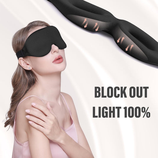 Translation missing: en.Sleep mask for side sleepers - sleep eye mask - fully light-blocking 3D sleep mask, soft breathable eye mask for women and men, relaxing blindfold for the night without pressure