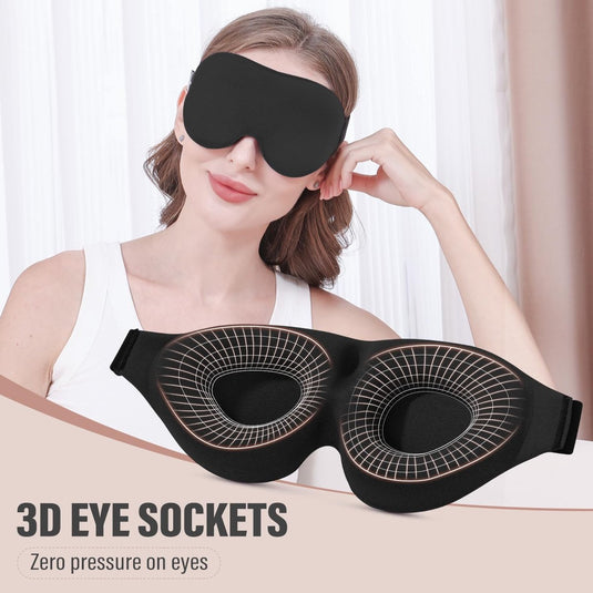 Translation missing: en.Sleep mask for side sleepers - sleep eye mask - fully light-blocking 3D sleep mask, soft breathable eye mask for women and men, relaxing blindfold for the night without pressure