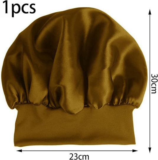 Translation missing: en.1 Silk sleep cap - men's sleep cap-satin sleep cap- men's hat-Sleep cap - Breathable hair accessory for curly hair - Silk sleep cap