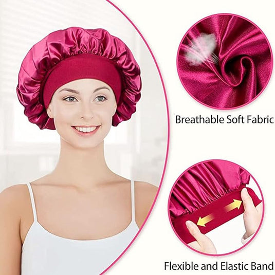 Translation missing: en.1 Silk sleep cap - men's sleep cap-satin sleep cap- men's hat-Sleep cap - Breathable hair accessory for curly hair - Silk sleep cap
