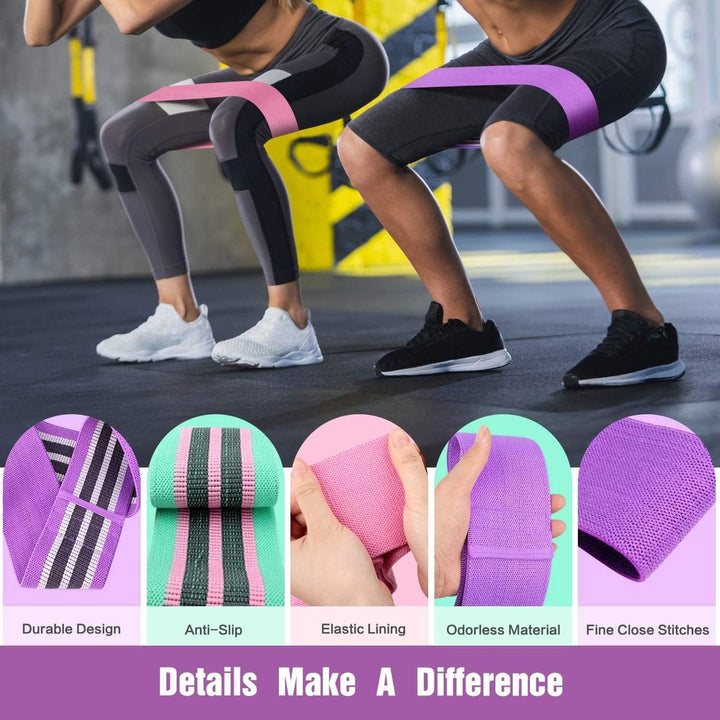 Translation missing: en.Resistance Bands - Resistance Band - Fitness Elastics - Non-slip, secure fit - Sturdy latex-free fabric - Full Body Workout - For women, home and gym training