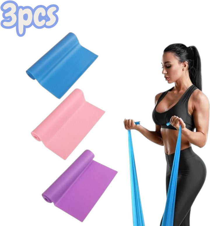Translation missing: en.3 pieces - Resistance bands - Silicone exercise bands - With different resistance intensities - Silicone exercise bands - Exercise bands for training, physiotherapy, stretching, recovery, Pilates, rehabilitation and yoga