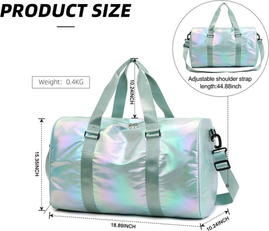 Translation missing: en.Dance Bag for Girls - Weekend Bag - With Shoe Compartment and Wet Compartment - Multifunctional - 48*26*39cm - Sports Bag and Backpack in 1 - Water-Repellent - Comfortable and Practical - Shoulder Bag - Duffel Bag - Take Your (Sports) Gear Everywhere in S