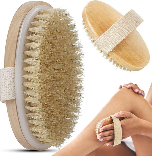 Translation missing: en.Bath Brush - Dry Brushing - Dry Brush - Body Brush - Skin Brush - Shower Brush - Bath &amp; Shower Accessories - Skin Brush with Natural Bristles - Skin Improvement - Anti-Cellulite Brush