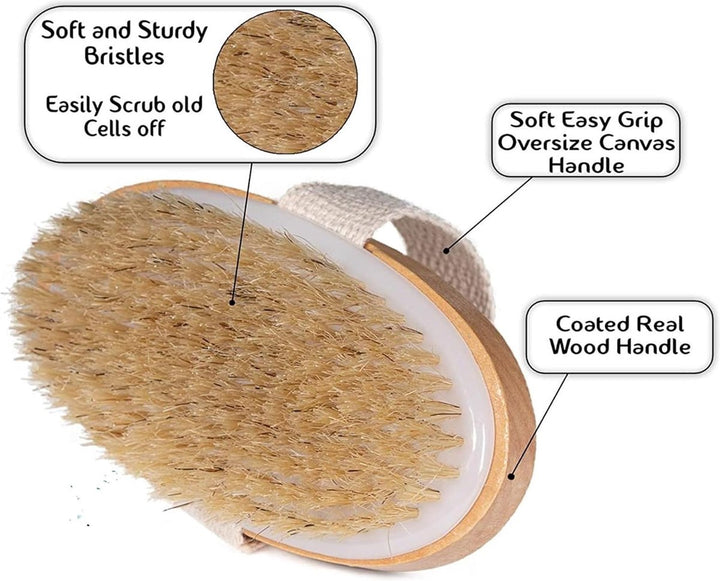 Translation missing: en.Bath Brush - Dry Brushing - Dry Brush - Body Brush - Skin Brush - Shower Brush - Bath &amp; Shower Accessories - Skin Brush with Natural Bristles - Skin Improvement - Anti-Cellulite Brush
