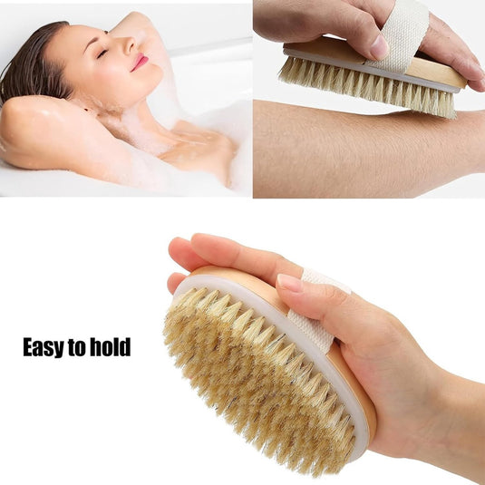 Translation missing: en.Bath Brush - Dry Brushing - Dry Brush - Body Brush - Skin Brush - Shower Brush - Bath &amp; Shower Accessories - Skin Brush with Natural Bristles - Skin Improvement - Anti-Cellulite Brush