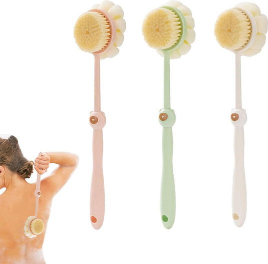 Translation missing: en.Bath Brush - 3 Pieces - Back Brush Shower with Long Handle - Body Brush - Double-Sided - Massage - Rich Lather - Back Scrubber - Shower Brush - Back Brush - Skin Brush - Exfoliating Back Brush - Bath &amp; Shower Accessories - Deep Cleansing