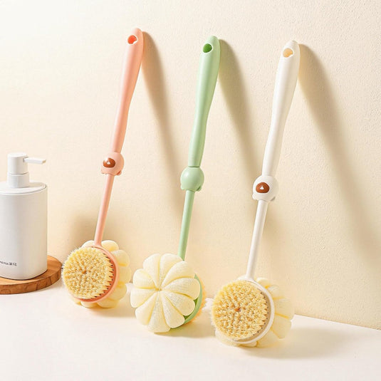 Translation missing: en.Bath Brush - 3 Pieces - Back Brush Shower with Long Handle - Body Brush - Double-Sided - Massage - Rich Lather - Back Scrubber - Shower Brush - Back Brush - Skin Brush - Exfoliating Back Brush - Bath &amp; Shower Accessories - Deep Cleansing