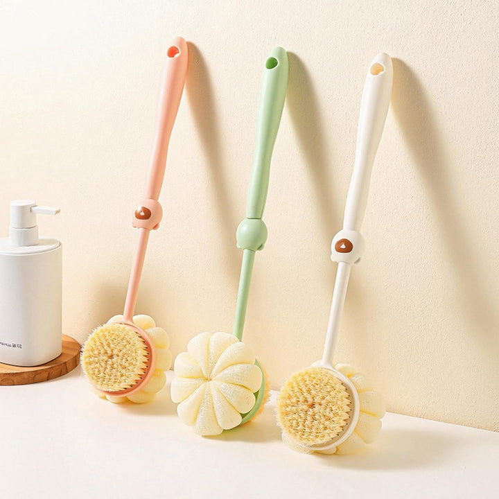Translation missing: en.Bath Brush - 3 Pieces - Back Brush Shower with Long Handle - Body Brush - Double-Sided - Massage - Rich Lather - Back Scrubber - Shower Brush - Back Brush - Skin Brush - Exfoliating Back Brush - Bath &amp; Shower Accessories - Deep Cleansing