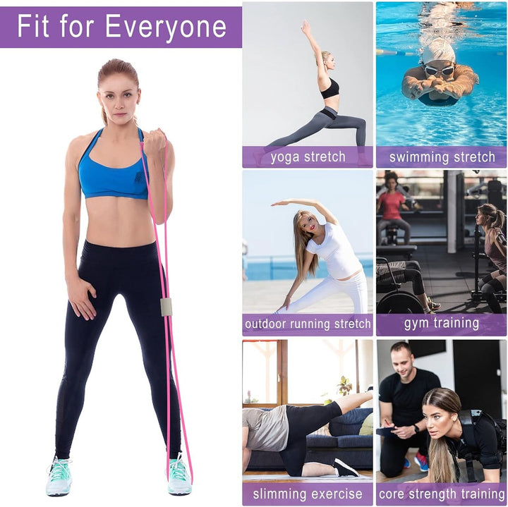 Translation missing: en.Fitness Elastic Bands - 2 Pieces - Figure 8 Resistance Bands - Resistance Power Band Tube - Fitness Bands - Yoga Resistance Band - Stretch Fitness Band - Resistance Cable - Pull Rope - Chest, Arm and Shoulder Stretch Bands - for Home Training, Strength Tr