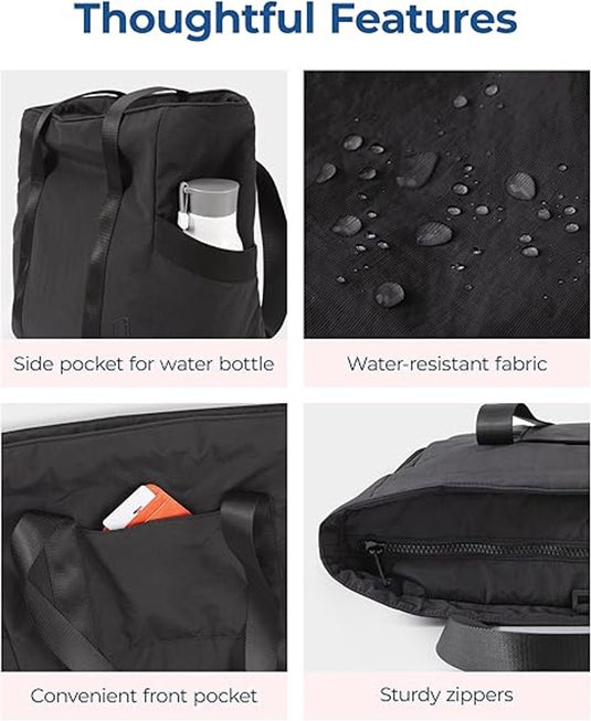 Translation missing: en.Women's Tote Bags - Women's Bags - Tote Bags - Shopping Bags - Weekend Bags - Shopping Bags - Beach Bags - for sports mats, shopping, gym, sports, travel - black