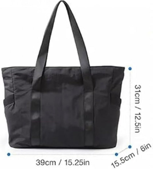 Translation missing: en.Women's Tote Bags - Women's Bags - Tote Bags - Shopping Bags - Weekend Bags - Shopping Bags - Beach Bags - for sports mats, shopping, gym, sports, travel - black
