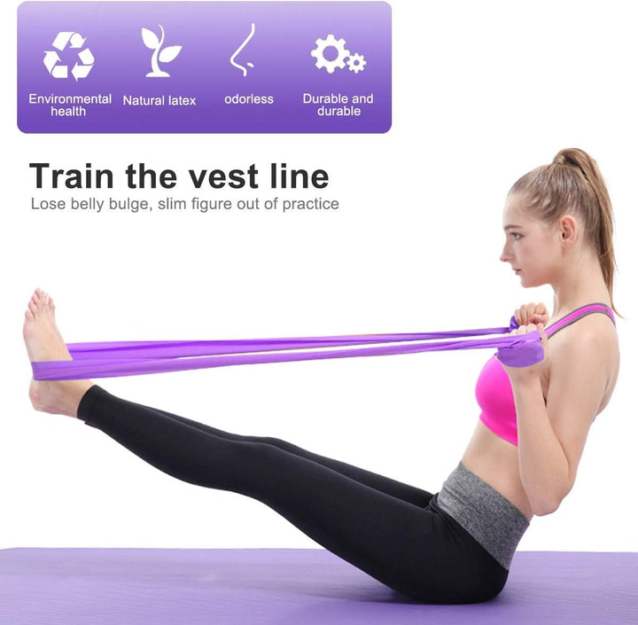 Translation missing: en.2 pieces - Exercise bands - 1.5 m - Resistance band - Resistance bands - Silicone exercise bands - yoga band - pilates band - sports band - Fitness elastic bands - Fitness equipment - For yoga, pilates, rehabilitation in the gym or at home