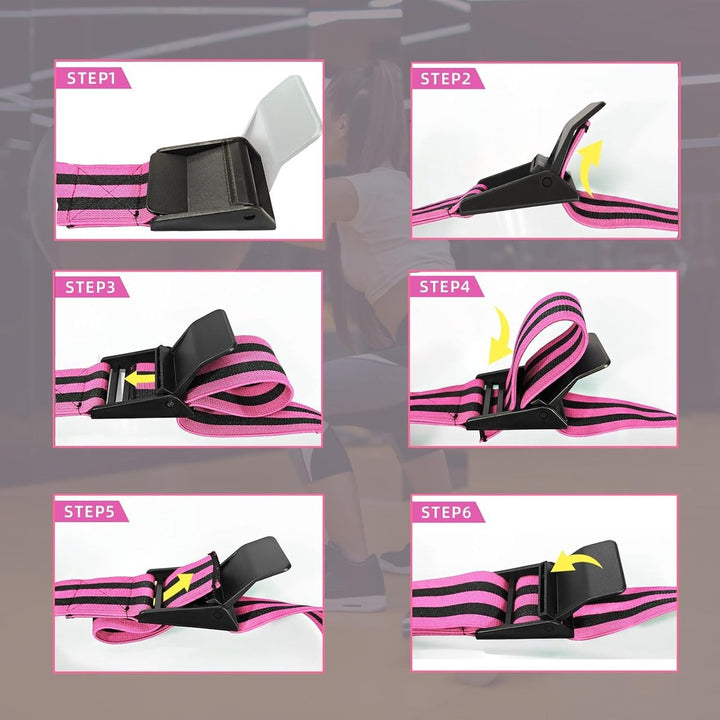 Translation missing: en.Resistance Bands - Resistance band - Booty bands - Fitness Elastic - Fitness Resistance Bands - Booty bands for training - Blood flow restriction bands - Adjustable BFR training bands - for training your glutes, squat, thighs - Pink