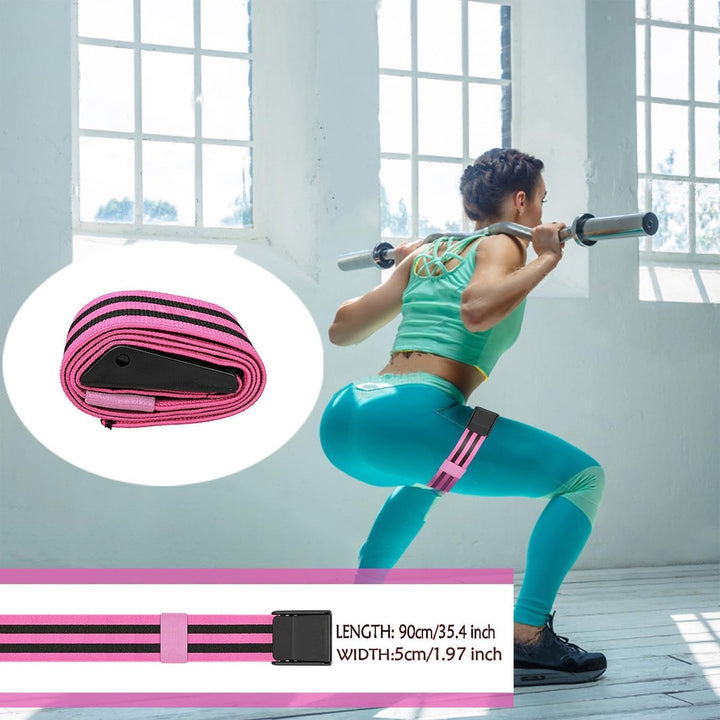 Translation missing: en.Resistance Bands - Resistance band - Booty bands - Fitness Elastic - Fitness Resistance Bands - Booty bands for training - Blood flow restriction bands - Adjustable BFR training bands - for training your glutes, squat, thighs - Pink