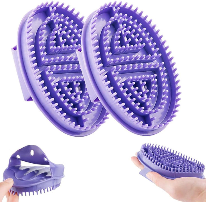 Translation missing: en.pieces - Massage Brush - Meridian Pressure Brush - Dry Brushing - Essential Oil Brush - Bath Brush - Body Scrub Bath Body Brush - SPA Massager - for Meridian Scalp Full Body Relaxation Massage, relieves muscle tension - Purple