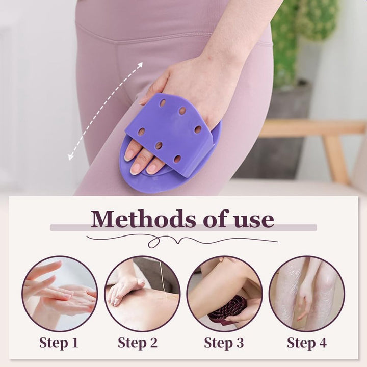 Translation missing: en.pieces - Massage Brush - Meridian Pressure Brush - Dry Brushing - Essential Oil Brush - Bath Brush - Body Scrub Bath Body Brush - SPA Massager - for Meridian Scalp Full Body Relaxation Massage, relieves muscle tension - Purple
