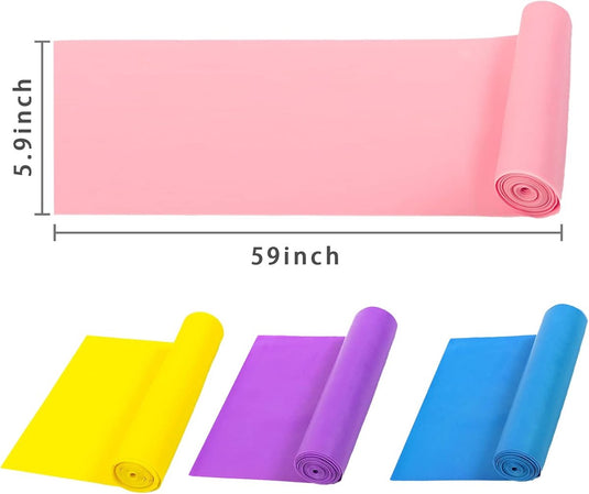 Translation missing: en.4 pieces - fitness resistance bands - yoga tension bands - elastic resistance bands - resistance bands - training bands - stretch band - exercise bands - strength training - yoga band - adjustable - for physiotherapy, yoga and pilates - 150*15 cm