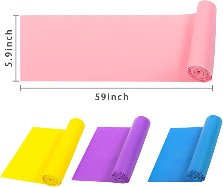 Translation missing: en.4 pieces - fitness resistance bands - yoga tension bands - elastic resistance bands - resistance bands - training bands - stretch band - exercise bands - strength training - yoga band - adjustable - for physiotherapy, yoga and pilates - 150*15 cm
