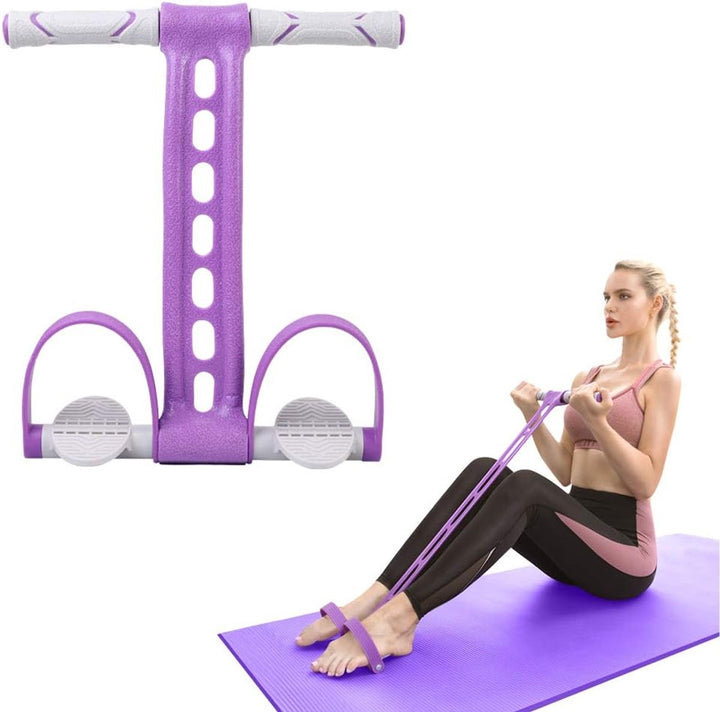 Translation missing: en.Elastic Abdominal Trainer - Fitness Resistance Bands - Ab Trainer - Ab Roller - Ab Wheel - Abdominal Wheel - Resistance Fitness Resistance Pedal Band - Multifunctional Tension Cord - Training Aids - Leg Stretching - Fitness Equipment - Purple