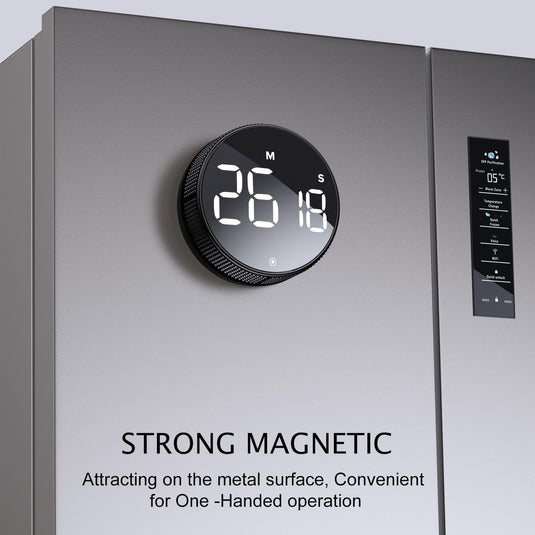 Translation missing: en.Timers - Digital timer - Magnetic digital kitchen timer - Kitchen timer - Count up/Count down - egg timer - magnetic kitchen timer - adjustable rotating - adjustable volume - for cooking, baking, kitchen, fitness, yoga, studying, meetings - black