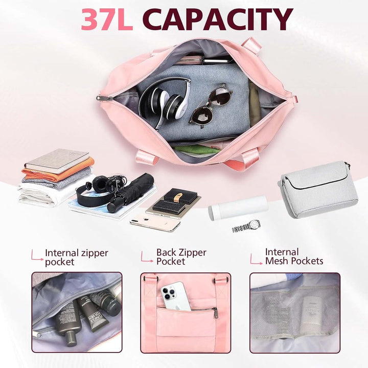 Translation missing: en.Travel bags - Waterproof weekend bags - Travel bag - Women's carry-on luggage - Travel bags - Yoga bag - Men's sports bags - Airplane carry-on luggage - Weekend bags - Travel bags with trolley lids - Sports bag - Travel Bag - Pink