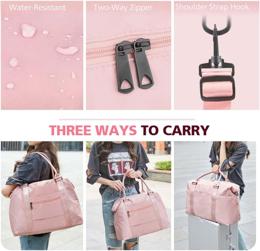 Translation missing: en.Travel bags - Waterproof weekend bags - Travel bag - Women's carry-on luggage - Travel bags - Yoga bag - Men's sports bags - Airplane carry-on luggage - Weekend bags - Travel bags with trolley lids - Sports bag - Travel Bag - Pink