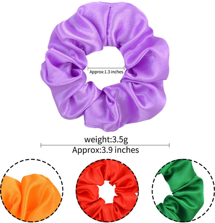 Translation missing: en.40 pieces silk hair scrunchies - satin hair elastics - hair scrunchies, hair ropes, scrunchies for women and girls, hair accessories - Scrunchies Velvet - Mega Pack Hair Accessory Hair Elastic Hair Bun