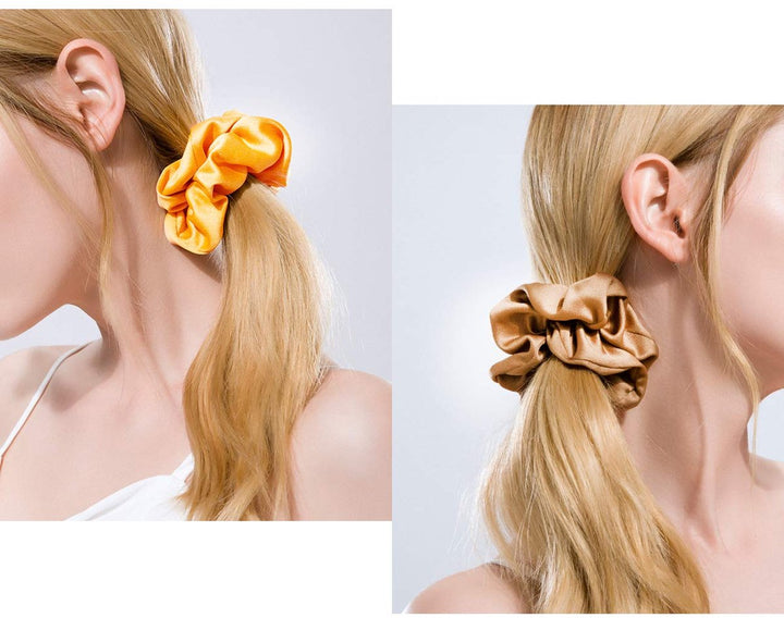 Translation missing: en.40 pieces silk hair scrunchies - satin hair elastics - hair scrunchies, hair ropes, scrunchies for women and girls, hair accessories - Scrunchies Velvet - Mega Pack Hair Accessory Hair Elastic Hair Bun