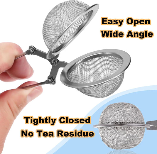 Translation missing: en.Tea Strainers for Loose Tea, 4 Pack Tea Infuser with Handle Fine Mesh Tea Ball Filter Tea Diffusers Steeper for Loose Leaf Tea, Spices, Seasonings