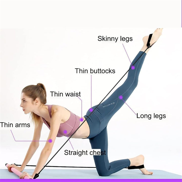 Translation missing: en.Stretched Fusion Pilates Bar, Pilates Stretched Fusion Bar, Stretchedfusion Multi-functional Pilates Bar, Pilates Stretched Fusion Bar, Multifunctional Pilates Bar Stretched Fusion for Home-Blue