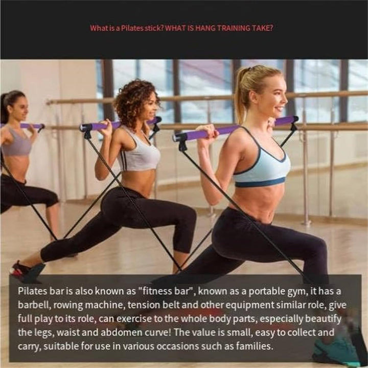 Translation missing: en.Stretched Fusion Pilates Bar, Pilates Stretched Fusion Bar, Stretchedfusion Multi-functional Pilates Bar, Pilates Stretched Fusion Bar, Multifunctional Pilates Bar Stretched Fusion for Home-Blue