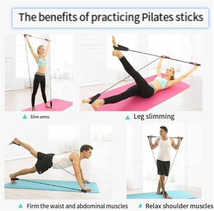 Translation missing: en.Stretched Fusion Pilates Bar, Pilates Stretched Fusion Bar, Stretchedfusion Multi-functional Pilates Bar, Pilates Stretched Fusion Bar, Multifunctional Pilates Bar Stretched Fusion for Home-Blue