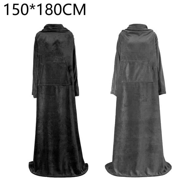 Translation missing: en.Portable Blanket with Sleeves Winter Soft Sherpa Weighted Blanket Sofa Blanket Adult Warm Long Lazy TV Blanket Plush Coat