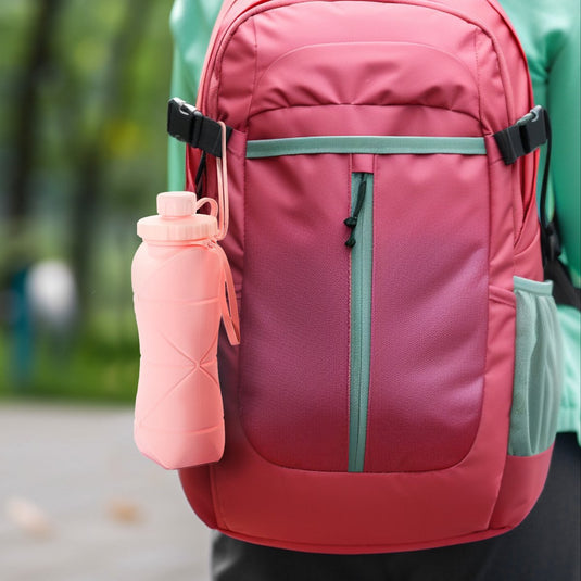 Translation missing: en.Water Bottle - Collapsible Water Bottle - Silicone Water Bottle - 600ml - Heat Resistant, Drop Resistant - Essential for Outdoor Travel (Green)