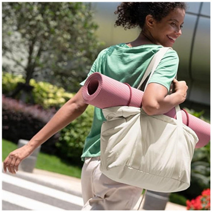 Translation missing: en.Women's Bags - Women's Shopper with Zipper - Large Shoulder Bags / Women's Tote Bags - Shoulder Bags - Laptop Bags - Women's Bags - Handbags - Shopper - Weekend Bags - Shopping Bags - Beach Bags - Yoga / Fitness / Travel - Gray