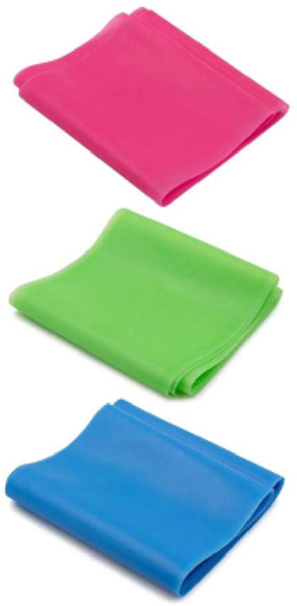 Translation missing: en.3 Items - Resistance Band - Yoga Stretch Band - Shoulder Resistance Band - Fitness Band (Blue + Red + Green)
