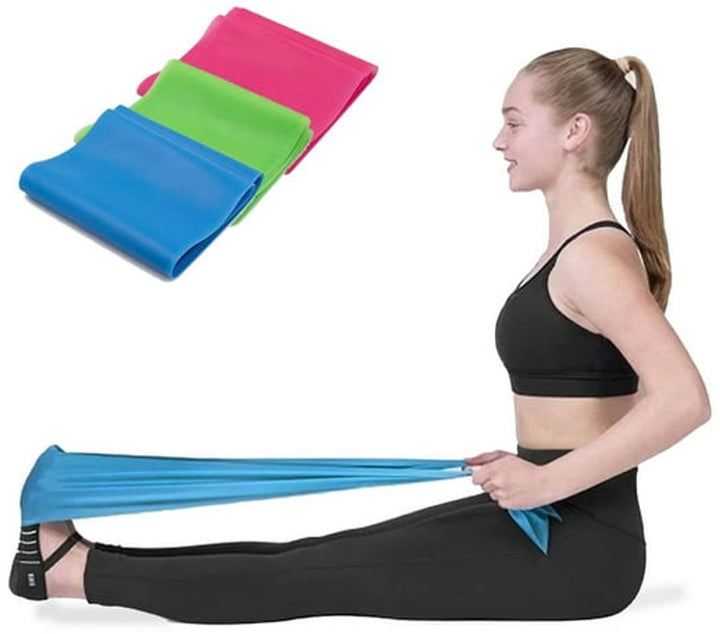 Translation missing: en.3 Items - Resistance Band - Yoga Stretch Band - Shoulder Resistance Band - Fitness Band (Blue + Red + Green)