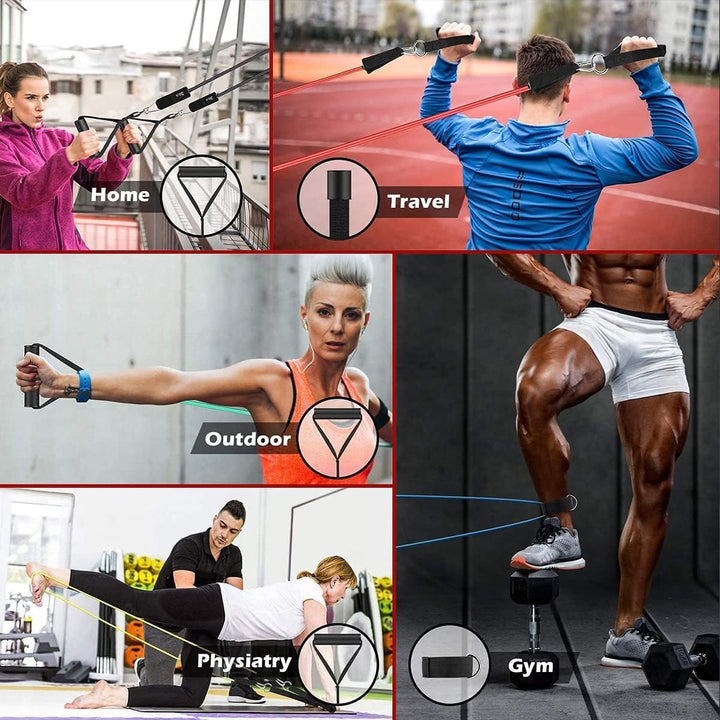 Translation missing: en.Resistance Bands - Exercise Bands - Training Bands - Resistance Bands with Handles for Men and Women - Exercise Bands for Fitness and Strength Training at Home