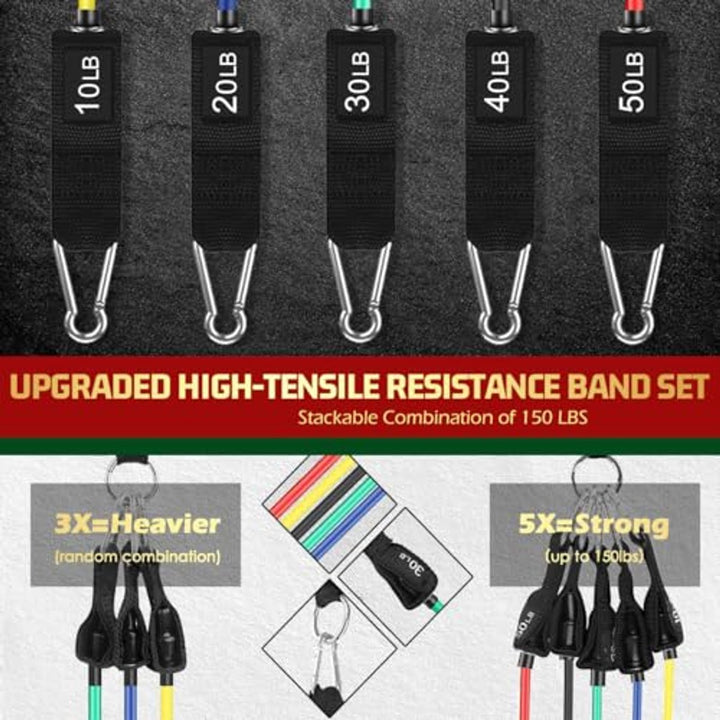 Translation missing: en.Resistance Bands - Exercise Bands - Training Bands - Resistance Bands with Handles for Men and Women - Exercise Bands for Fitness and Strength Training at Home