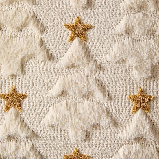 Translation missing: en.Christmas Pillowcases - 2-pack - White - Winter - White Christmas tree and star pattern - Sofa decoration - 45x45 cm (pillowcase not included)