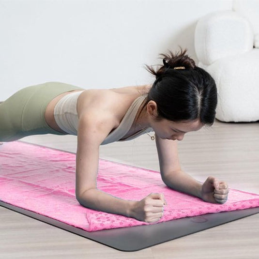 Translation missing: en.Yoga towel - Yoga towel - Yoga towel - Moisture-regulating and non-slip - Yoga towel - Quick-drying yoga mat fabric - Breathable yoga mat with mesh storage bag - Suitable for hot yoga, pilates and fitness - Pink