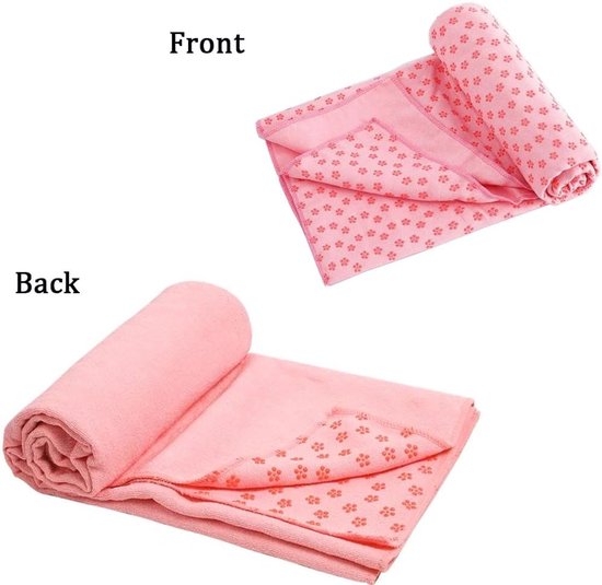 Translation missing: en.Yoga towel - Yoga towel - Yoga towel - Moisture-regulating and non-slip - Yoga towel - Quick-drying yoga mat fabric - Breathable yoga mat with mesh storage bag - Suitable for hot yoga, pilates and fitness - Pink