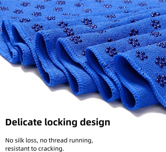 Translation missing: en.Yoga towel - Moisture-regulating and non-slip - Yoga towel - Quick-drying yoga mat fabric - Breathable yoga mat with mesh storage bag - Suitable for hot yoga, pilates and fitness - Blue