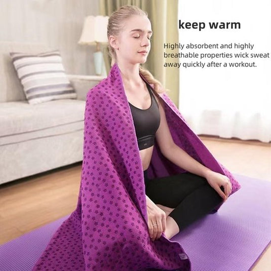 Translation missing: en.Yoga towel - Yoga towel - Yoga towel - Moisture-regulating and non-slip - Yoga towel - Quick-drying yoga mat fabric - Breathable yoga mat with mesh storage bag - Suitable for hot yoga, pilates and fitness - Purple