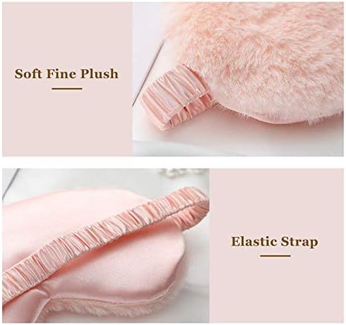 Translation missing: en.Faux Fur Eye Mask - Soft and Smooth Satin Eye Mask - Sleeping Eye Mask - 2-Pack (Pink + Yellow-Pink)