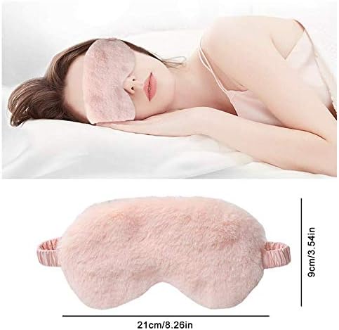 Translation missing: en.Faux Fur Eye Mask - Soft and Smooth Satin Eye Mask - Sleeping Eye Mask - 2-Pack (Pink + Yellow-Pink)