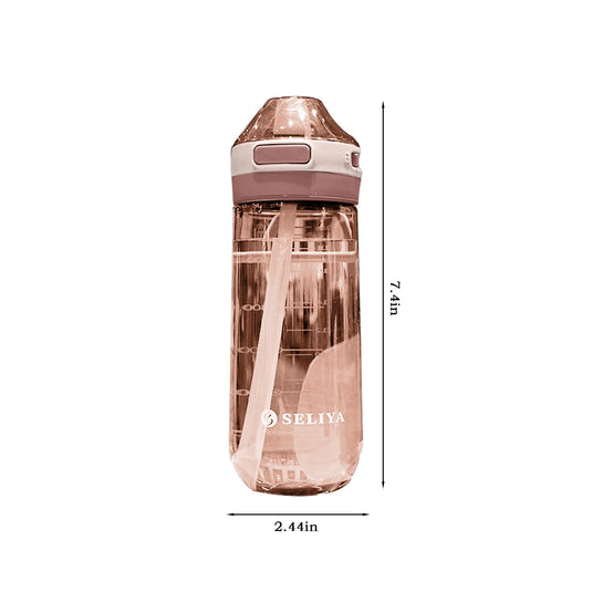 Translation missing: en.Tyidzon Straw Water Bottle, Water Bottle Cup for Kids/Toddlers Ages 3+ Spill Proof Leak Proof, Water Bottles Great for School Sports Daycare &amp; Camp Pink