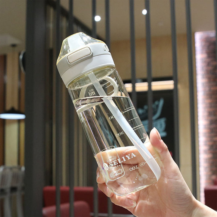Translation missing: en.Tyidzon Straw Water Bottle, Water Bottle Cup for Kids/Toddlers Ages 3+ Spill Proof Leak Proof, Water Bottles Great for School Sports Daycare &amp; Camp White